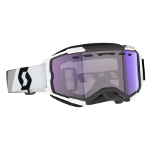 Scott Fury SX LS Brille - Prem.Sort/Hvit Lyssensitiv Blå Chrom Linse