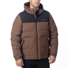 Klim Sawtooth Down Hooded Jacket Cocoa Brown - Black