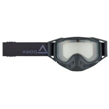 AMOQ Youth Snow Goggles Black-Grey, clear lens